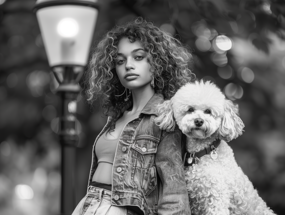 Pet owner comforting their pet during stormy weather